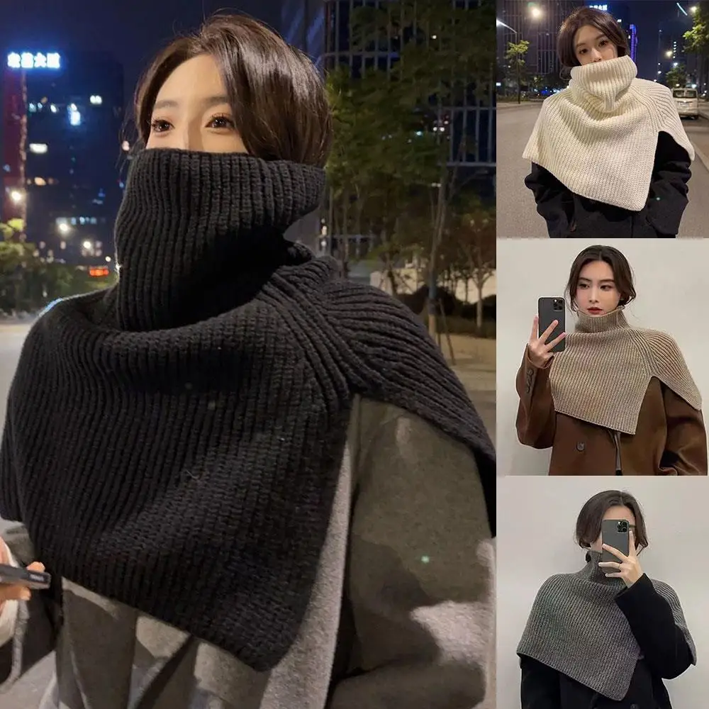 1pc Open Front Shoulder Wrap Knitted Collar High Collar Fake Collar Pure Color Korean Style Fashion Winter All-Match Warm Scarf
1pc Open Front Shoulder Wrap Knitted Collar High Collar Fake Collar Pure Color Korean Style Fashion Winter All-Match Warm Scarf