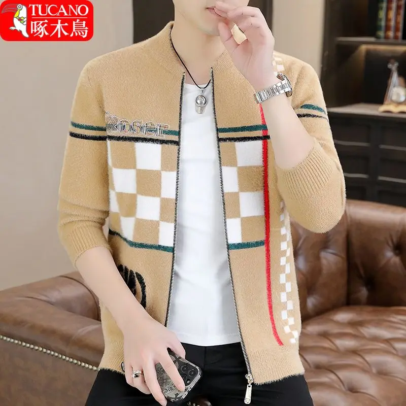 Men's fashion cardigan new trendy casual sweater jacket slim spring and autumn knitted sweater
Men's fashion cardigan new trendy casual sweater jacket slim spring and autumn knitted sweater