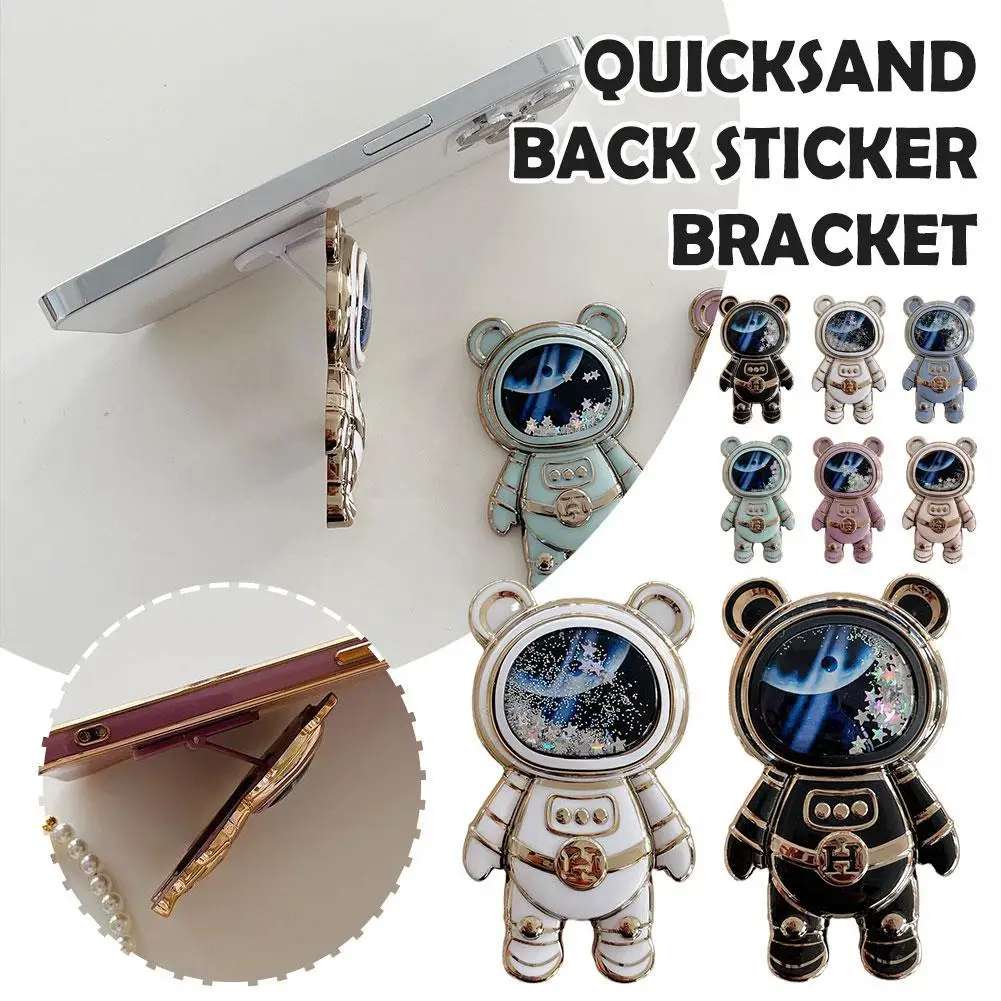 Shiny Glitter Quicksand Bear Phone Back Sticker Bracket Plating Holder Cute Astronaut Foot Stand Bracket Universial
Shiny Glitter Quicksand Bear Phone Back Sticker Bracket Plating Holder Cute Astronaut Foot Stand Bracket Universial