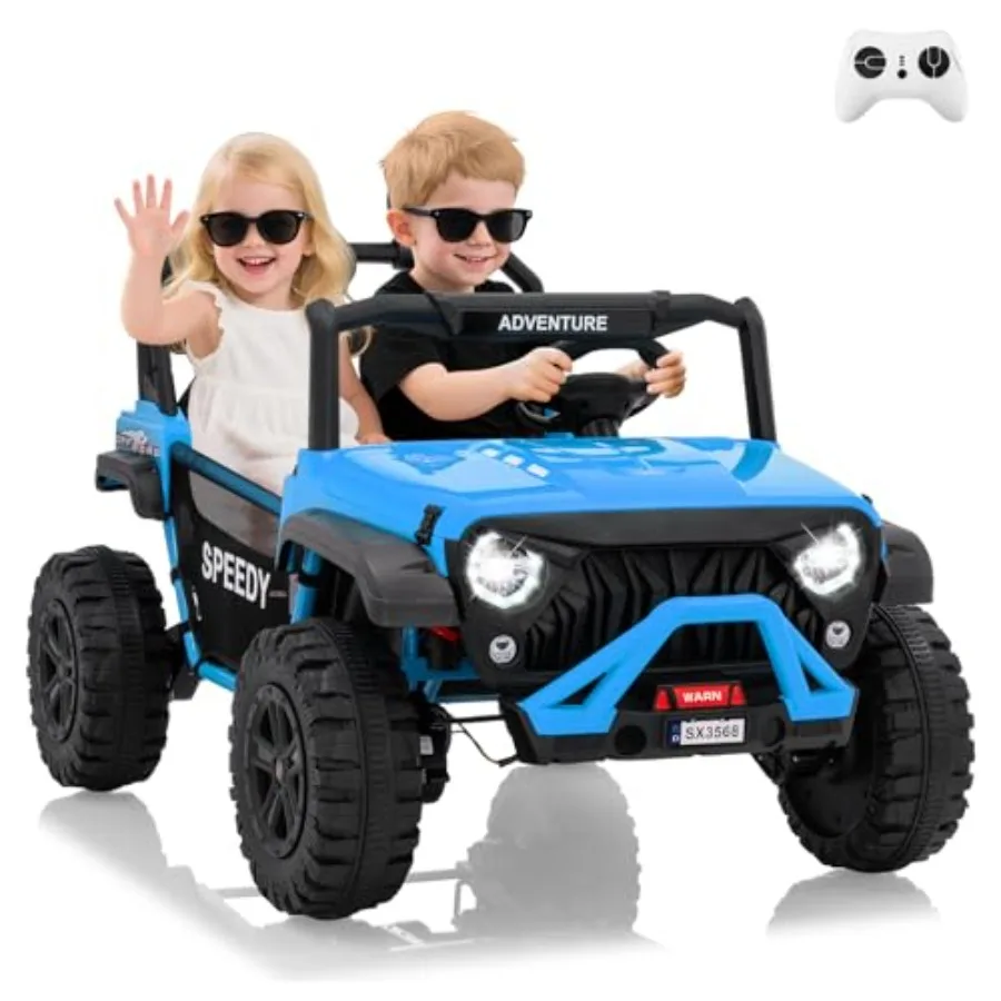 2 Seater Ride on Car for:24V Electric Truck Toy with Remote Control, Black/Red, 4.97MPH Speed, 4WD, Spring Suspension, LED Ligh
2 Seater Ride on Car for:24V Electric Truck Toy with Remote Control, Black/Red, 4.97MPH Speed, 4WD, Spring Suspension, LED Ligh