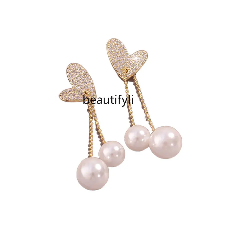 Love pearl fringed earrings women's light luxury high-end earrings 925 sterling silver earrings
Love pearl fringed earrings women's light luxury high-end earrings 925 sterling silver earrings