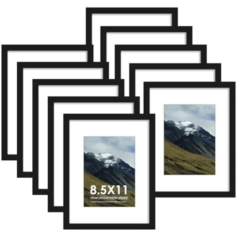 Набор из 10 фоторамок для фотографий 6x8 с паспарту или 8.5x11 без паспарту, коллаж из фоторамок для декора стен и галерей, для подвешивания
Набор из 10 фоторамок для фотографий 6x8 с паспарту или 8.5x11 без паспарту, коллаж из фоторамок для декора стен и галерей, для подвешивания