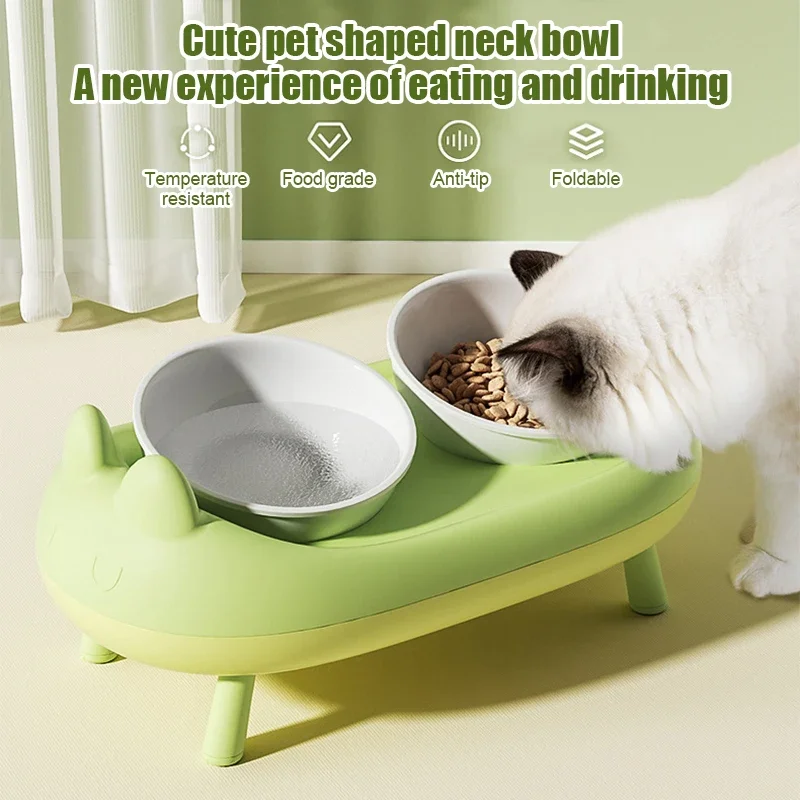Pet Stainless Steel Double Bowl Foldable Bowl Holder Cat Dog Food Water Bowl Non-Slip Large Volume Feeder Pet Supplies
Pet Stainless Steel Double Bowl Foldable Bowl Holder Cat Dog Food Water Bowl Non-Slip Large Volume Feeder Pet Supplies