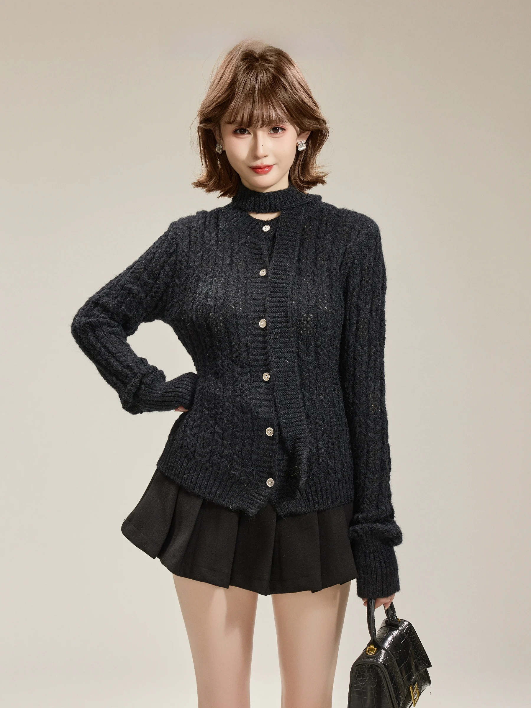 Modern Retro Twisted Sweater Jaet Women's Knitted Cardigan Inner Wear Top Spring Autumn Winter Faion Commute Sle Slim Fit
Modern Retro Twisted Sweater Jaet Women's Knitted Cardigan Inner Wear Top Spring Autumn Winter Faion Commute Sle Slim Fit