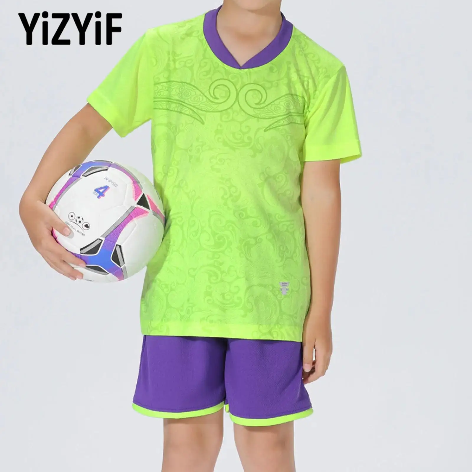 Unisex Children Football Fitness Training Sports Set Kids Boys Girls Soccer Training Outfit Short Sleeve T-shirt with Shorts Set
Unisex Children Football Fitness Training Sports Set Kids Boys Girls Soccer Training Outfit Short Sleeve T-shirt with Shorts Set