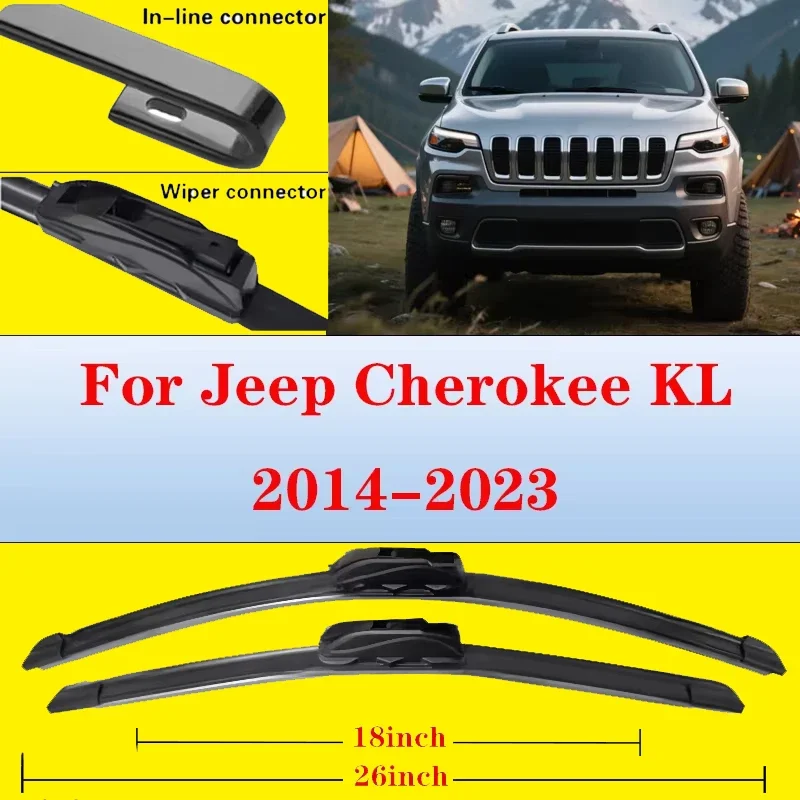 For Jeep Cherokee KL 2014-2023 2015 2016 2017 Wiper Front Wiper Blades Windshield Windscreen Window Brushes 26"+18"
For Jeep Cherokee KL 2014-2023 2015 2016 2017 Wiper Front Wiper Blades Windshield Windscreen Window Brushes 26"+18"