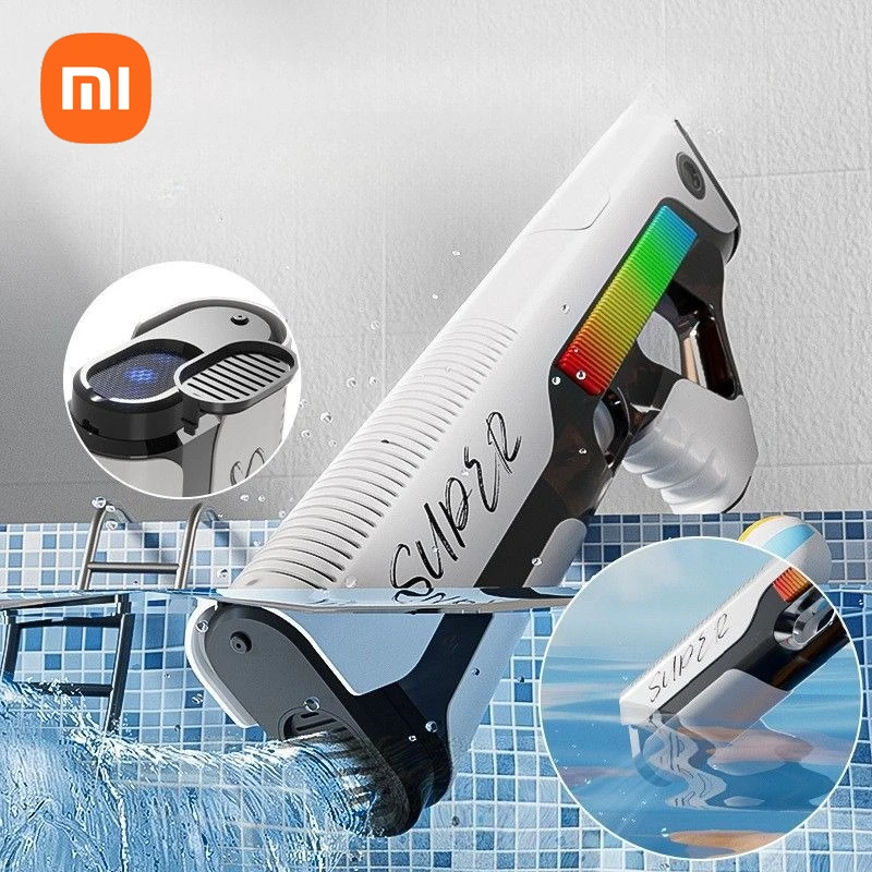 Xiaomi Новый электрический водяной пистолет, импульсный автоматический всасывающий пистолет высокого давления, высокая емкость, непрерывный распылитель волос, игрушки
Xiaomi Новый электрический водяной пистолет, импульсный автоматический всасывающий пистолет высокого давления, высокая емкость, непрерывный распылитель волос, игрушки