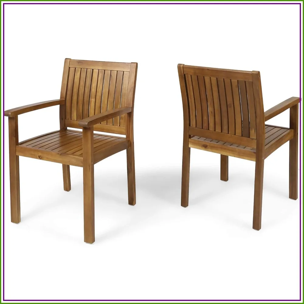 Outdoor Acacia Wood Dining Chairs Set of 2, Teak Finish, Elegant & Durable
Outdoor Acacia Wood Dining Chairs Set of 2, Teak Finish, Elegant & Durable