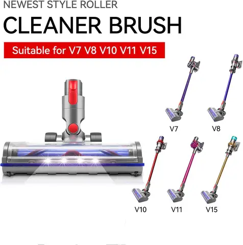 Upgraded Direct Drive Brush Heads Nozzles for Dyson Vacuum Cleaners V10 V11 V8 V7 V15 Replaceable PartS Led Cleaner Head