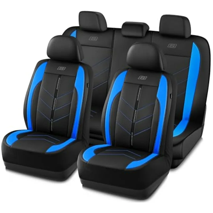Car Seat Covers Luxury Faux Leather Waterproof Anti Slip Full Set Blue Universal Fit for Cars Vans Trucks SUV Car Accessories A
Car Seat Covers Luxury Faux Leather Waterproof Anti Slip Full Set Blue Universal Fit for Cars Vans Trucks SUV Car Accessories A