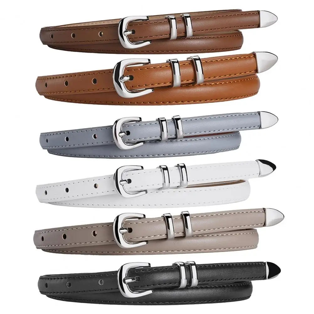 Women Belts Thin Skinny Waistband Pin Buckle Multi Holes Faux Leather Waistband Solid Color Dresses Shirt Belt Clothing
Women Belts Thin Skinny Waistband Pin Buckle Multi Holes Faux Leather Waistband Solid Color Dresses Shirt Belt Clothing