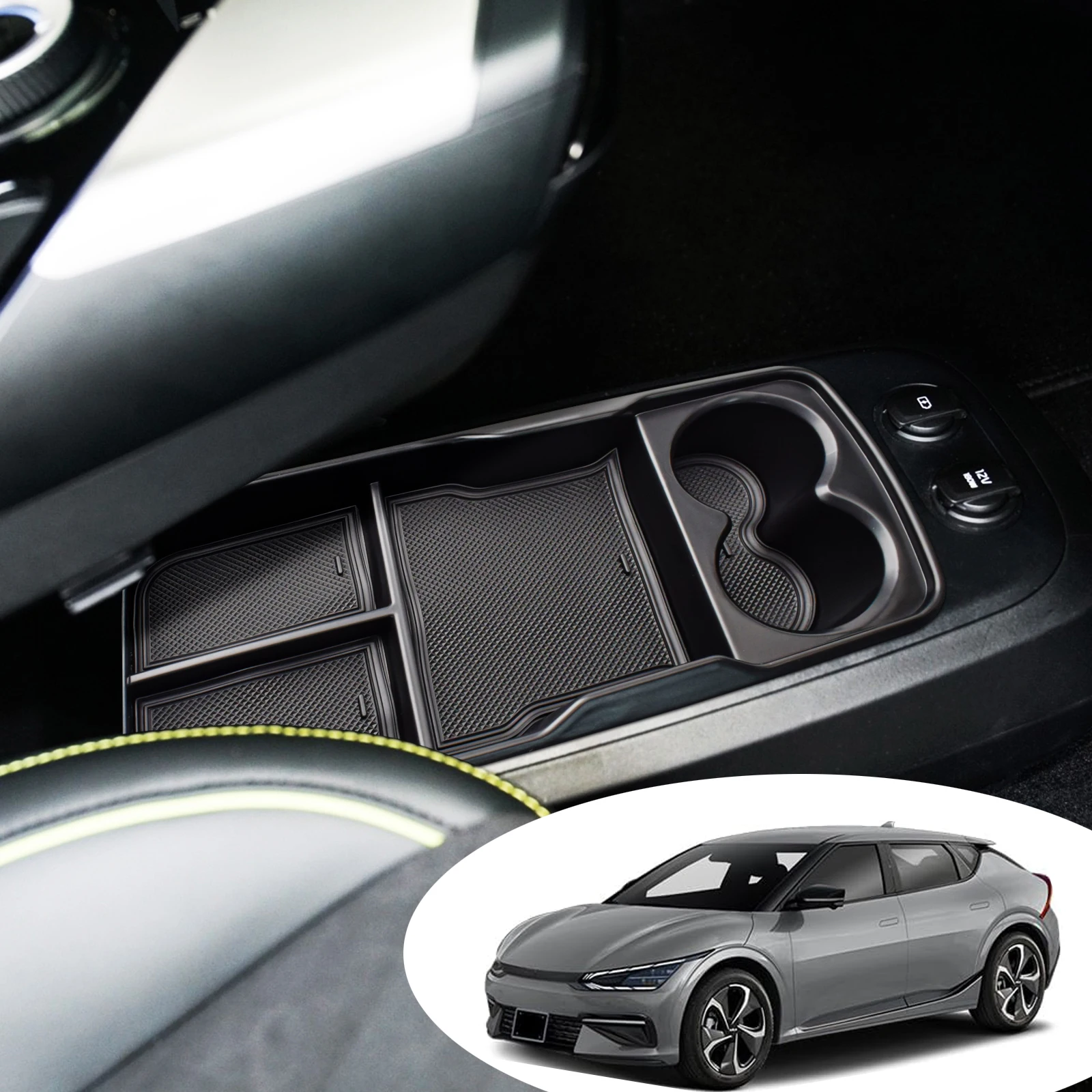 Tucknbox Cup Holder For KIA EV6 2022 2023 Center Console Lower Organizer Coffee Holder Armrest Lower Box Storage Car Accessories
Tucknbox Cup Holder For KIA EV6 2022 2023 Center Console Lower Organizer Coffee Holder Armrest Lower Box Storage Car Accessories