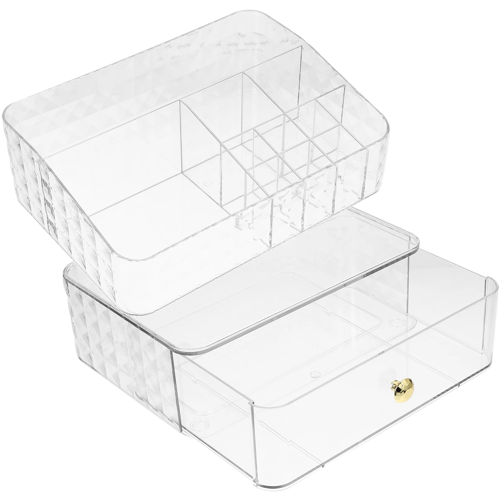 Transparent Multi compartment Drawer Type Large Capacity Desktop Rack Makeup Brush Holder ganizer Storage Boxes 
Transparent Multi compartment Drawer Type Large Capacity Desktop Rack Makeup Brush Holder ganizer Storage Boxes