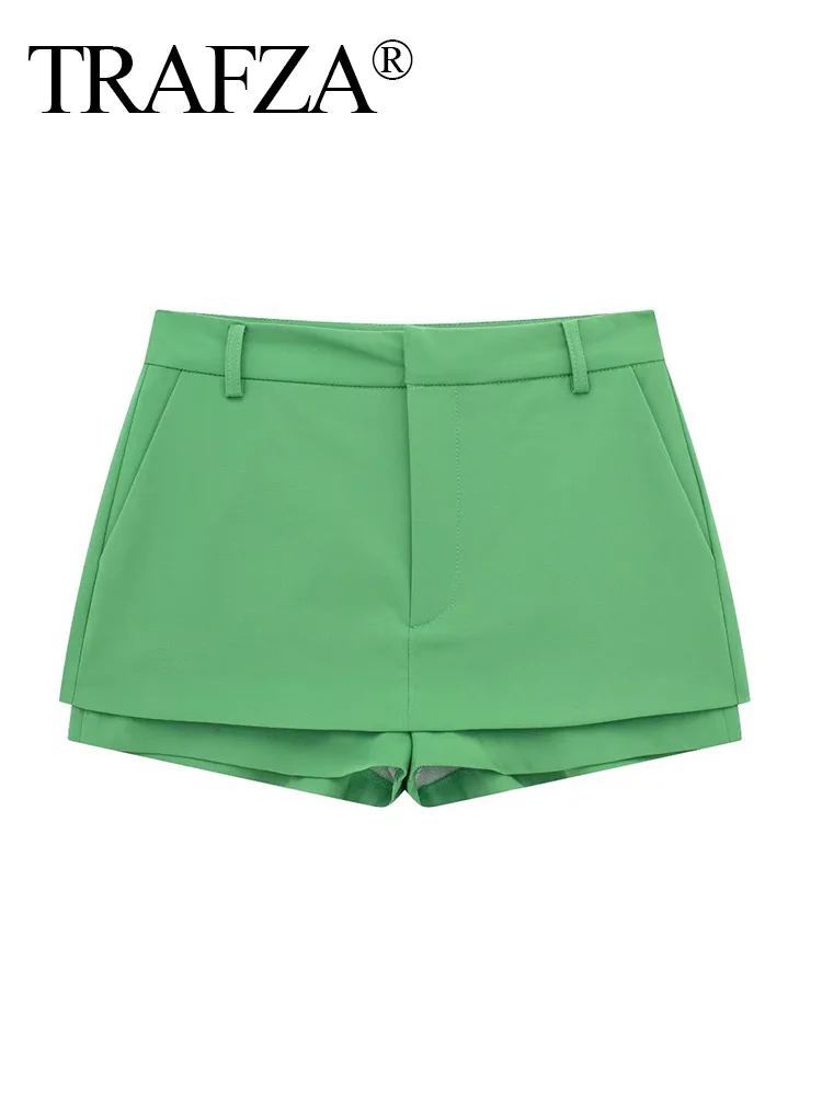 TRAFZA Women Solid Back Pocket Zipper Decorate Mini Culottes Summer Woman Fashion High Waist Casual Slim Skirt Shorts Mujer TRAF
TRAFZA Women Solid Back Pocket Zipper Decorate Mini Culottes Summer Woman Fashion High Waist Casual Slim Skirt Shorts Mujer TRAF