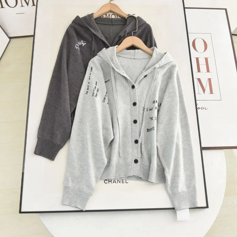 Casual Loose Knitted Hat Sweater Letter Print Design Lazy Sle Open Cardigan Women's Autumn Faion Comfortable Breathable
Casual Loose Knitted Hat Sweater Letter Print Design Lazy Sle Open Cardigan Women's Autumn Faion Comfortable Breathable