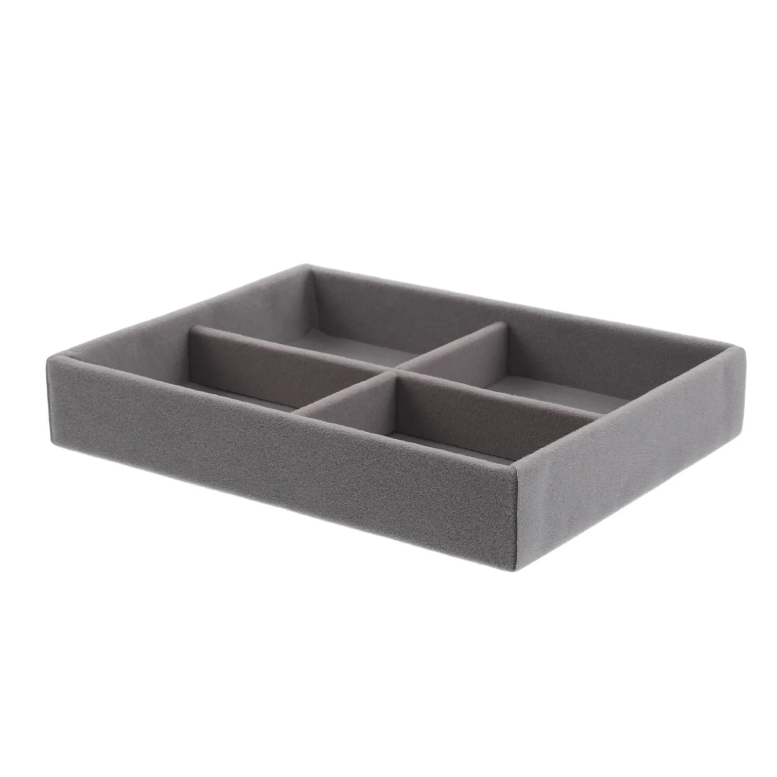 Grey Jewelry Tray Organizer 4 Compartment Small Jewelry Holder Compact Storage Tray for Earrings Rings Necklaces Display
Grey Jewelry Tray Organizer 4 Compartment Small Jewelry Holder Compact Storage Tray for Earrings Rings Necklaces Display