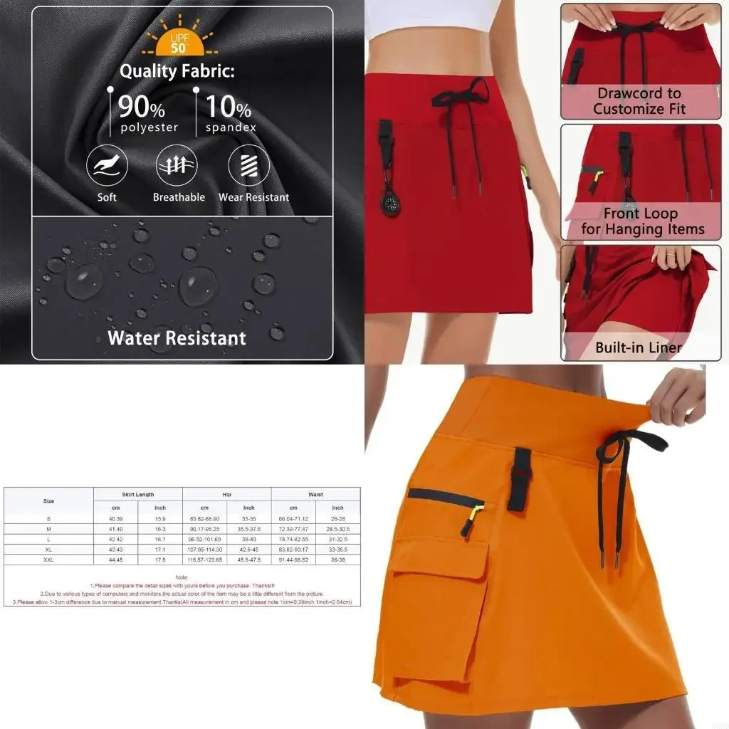 Устойчивая к поту теннисная юбка с карманами на молнии, эластичная талия, быстросохнущая ткань для тренировок, повседневная 24BD
Устойчивая к поту теннисная юбка с карманами на молнии, эластичная талия, быстросохнущая ткань для тренировок, повседневная 24BD