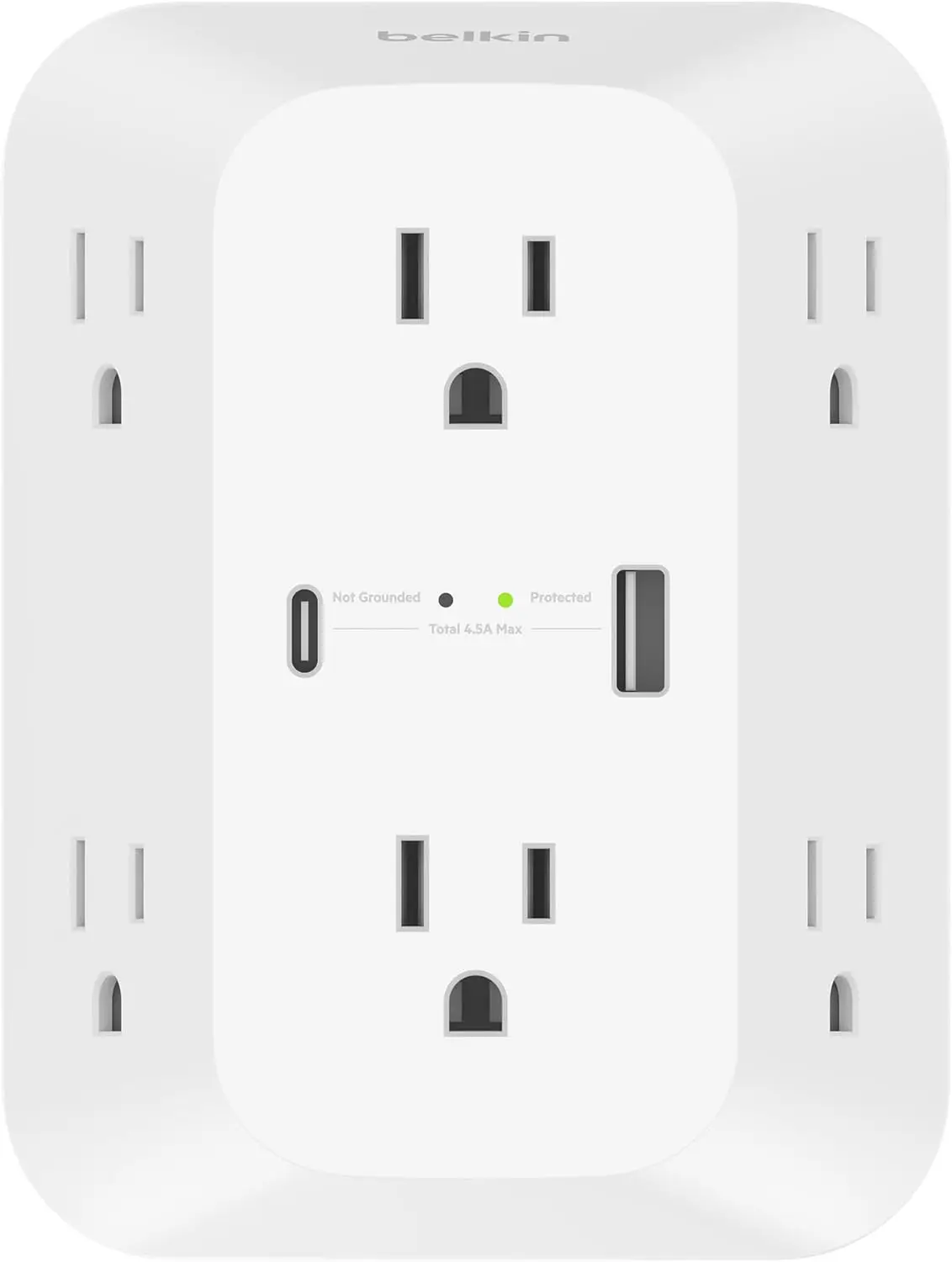 Настенный сетевой фильтр на 6 розеток с быстрой зарядкой USB-C PD, защитой от перенапряжения и LED-индикатором - 1680 Джоулей
Настенный сетевой фильтр на 6 розеток с быстрой зарядкой USB-C PD, защитой от перенапряжения и LED-индикатором - 1680 Джоулей