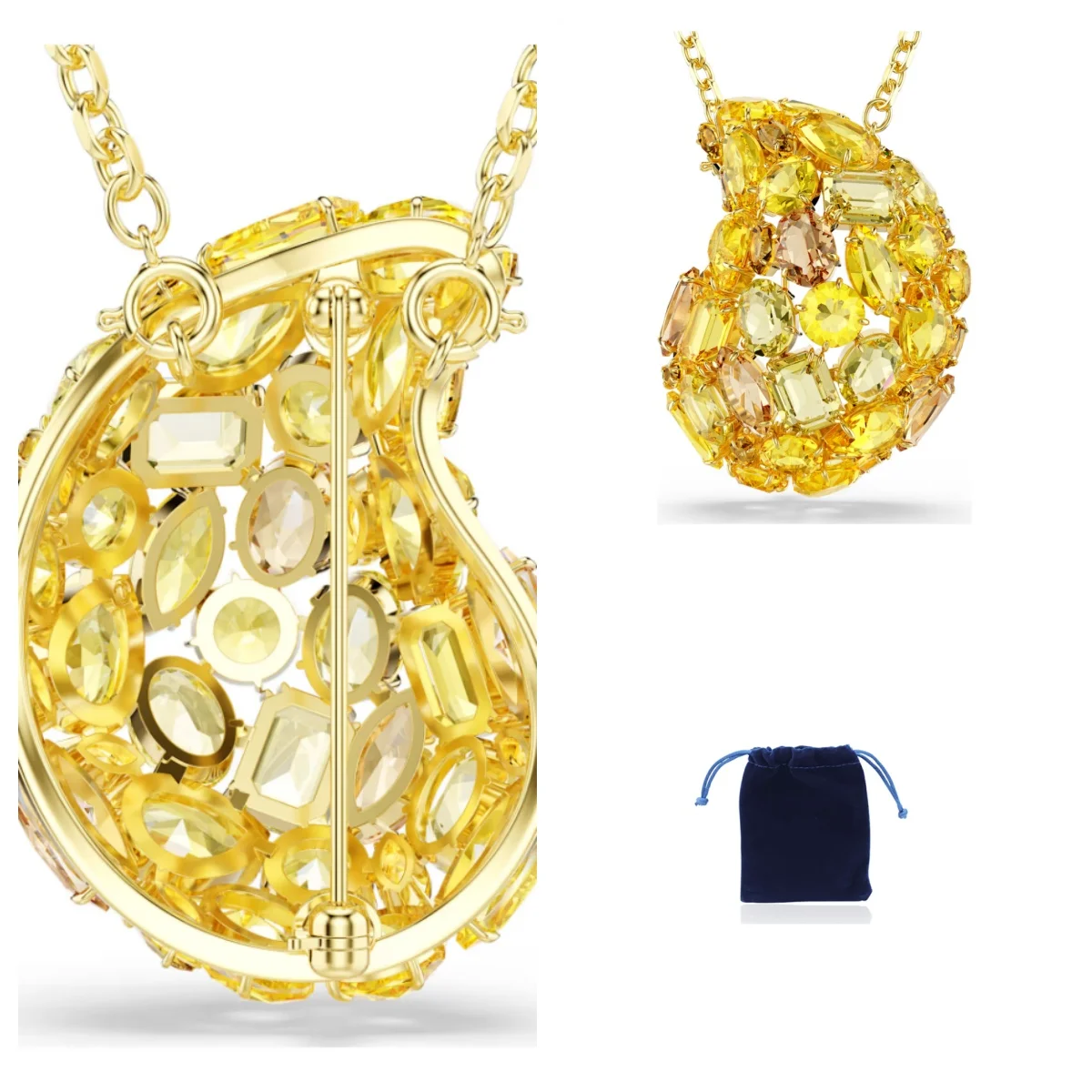 Gema pendant and brooch Yellow, gold-plated tone
Gema pendant and brooch Yellow, gold-plated tone