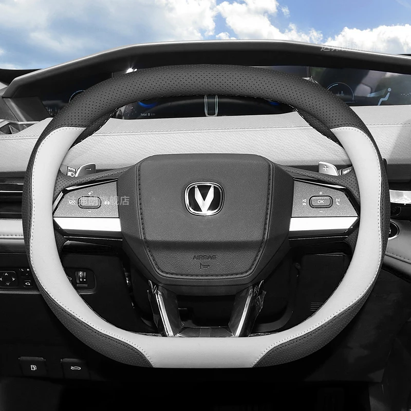 For Changan UNI-V UNI-K CS55 PLUS Nappa Leather Steering Wheel Cover Non-slip Four Season Universal Car Interior Accessories
For Changan UNI-V UNI-K CS55 PLUS Nappa Leather Steering Wheel Cover Non-slip Four Season Universal Car Interior Accessories