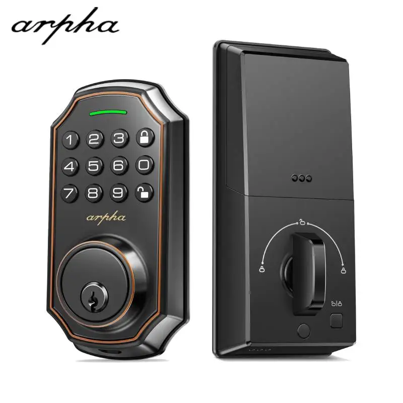 Arpha Smart Lock D180 100 Entry Codes 16 Anti Peeping Password Electronic Keypad Deadbolt Electronic Door Lock Low Battery Alarm
Arpha Smart Lock D180 100 Entry Codes 16 Anti Peeping Password Electronic Keypad Deadbolt Electronic Door Lock Low Battery Alarm