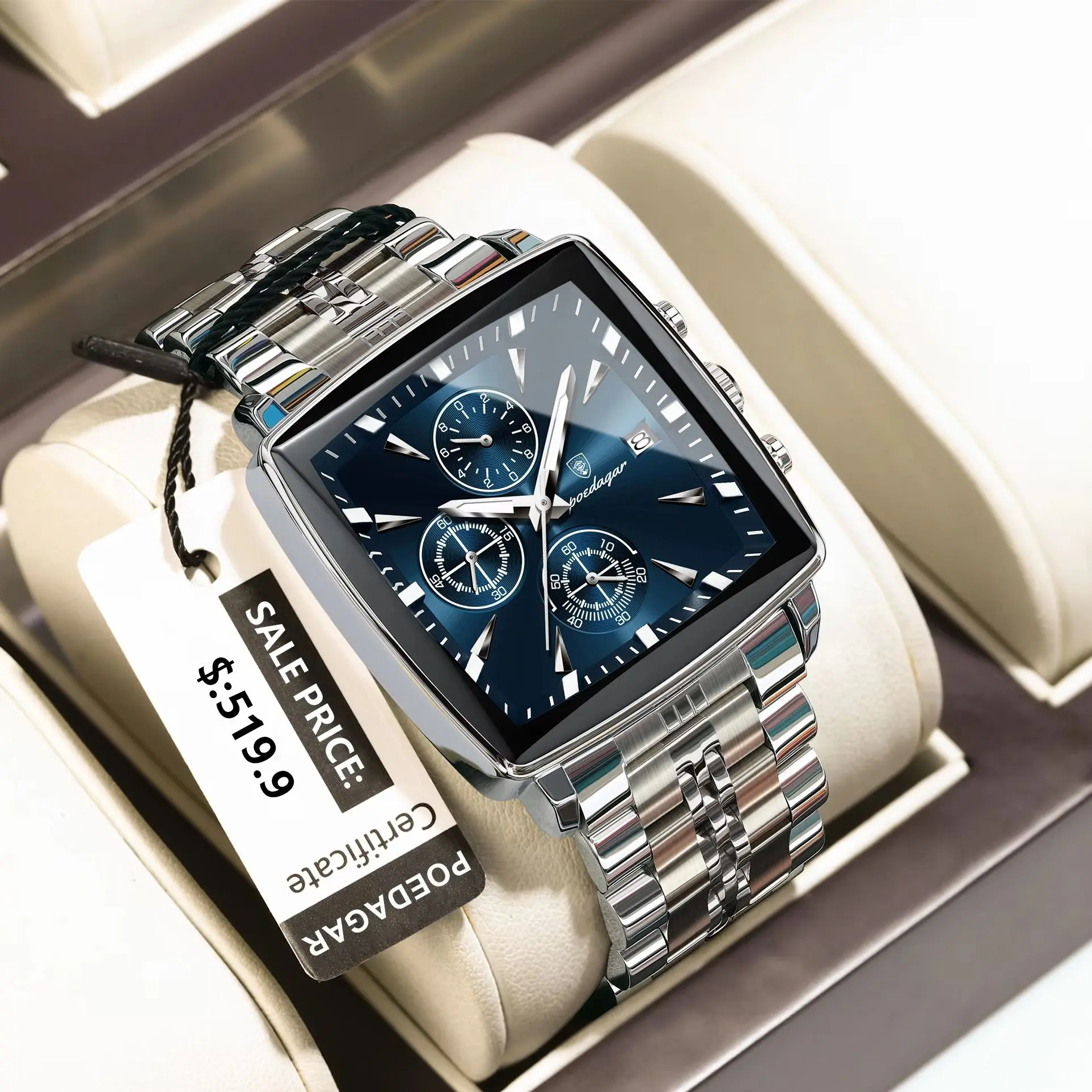 POEDAGAR New Fashion Men Watch Chronograph Date Waterproof Luminous Male Watch Stainless Steel Luxury Men's Quartz Watches Reloj
POEDAGAR New Fashion Men Watch Chronograph Date Waterproof Luminous Male Watch Stainless Steel Luxury Men's Quartz Watches Reloj
