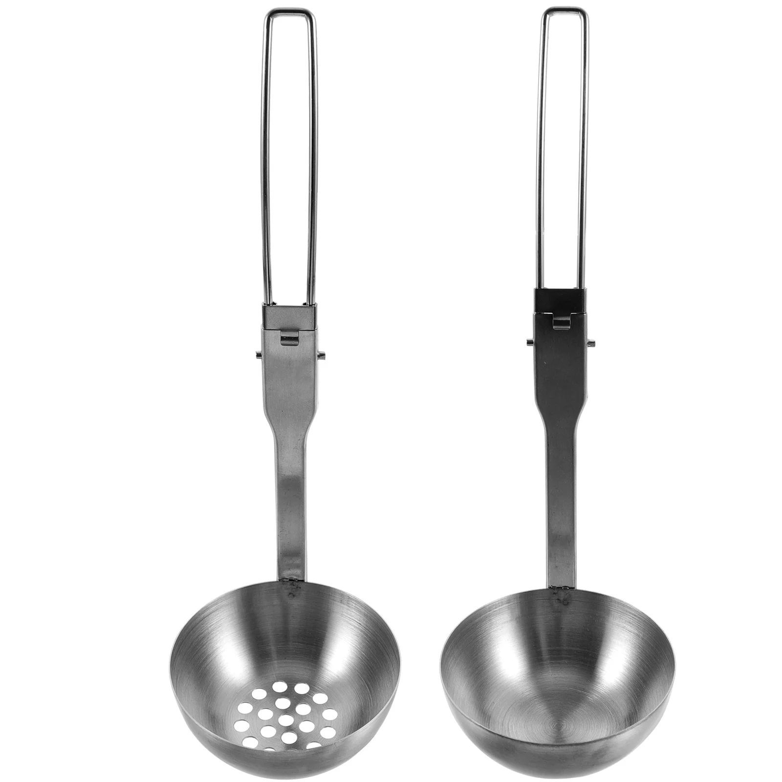 2 Pcs Folding Soup Spoon Draining Stainless Steel Scoop Camping Tableware Foldable Straining Ladle
2 Pcs Folding Soup Spoon Draining Stainless Steel Scoop Camping Tableware Foldable Straining Ladle