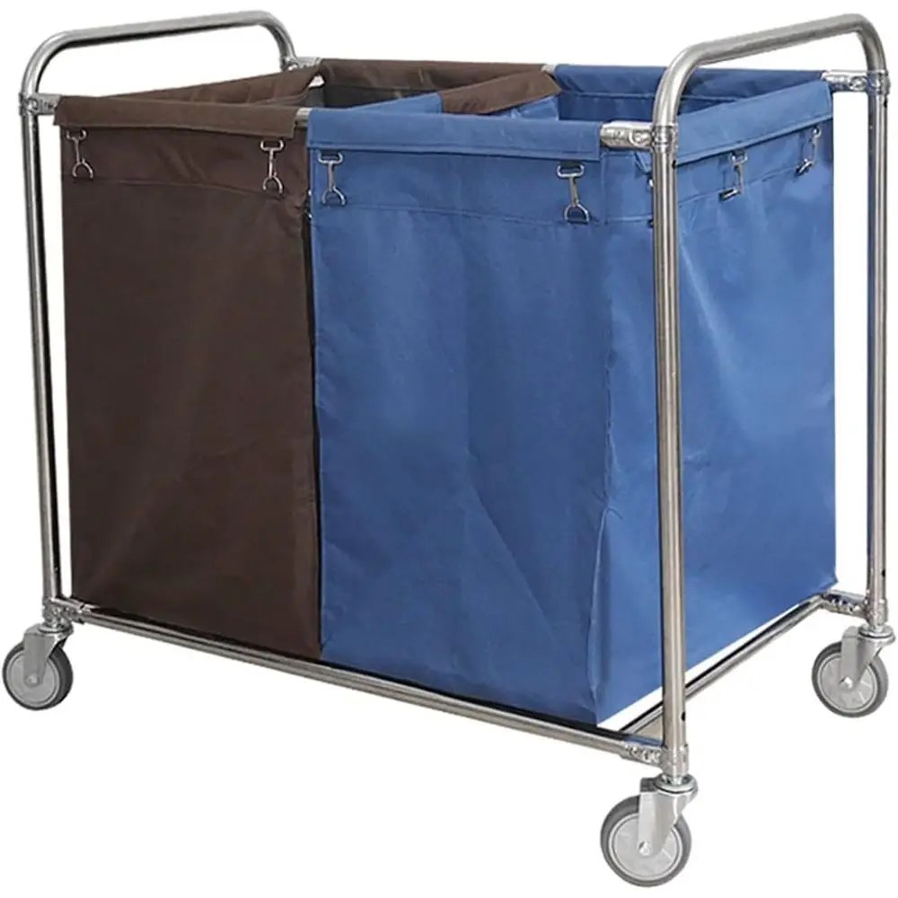 Dual-Section Rolling Laundry Hamper with Removable Bags - Efficient Organizer for Home and Hotel Use
Dual-Section Rolling Laundry Hamper with Removable Bags - Efficient Organizer for Home and Hotel Use