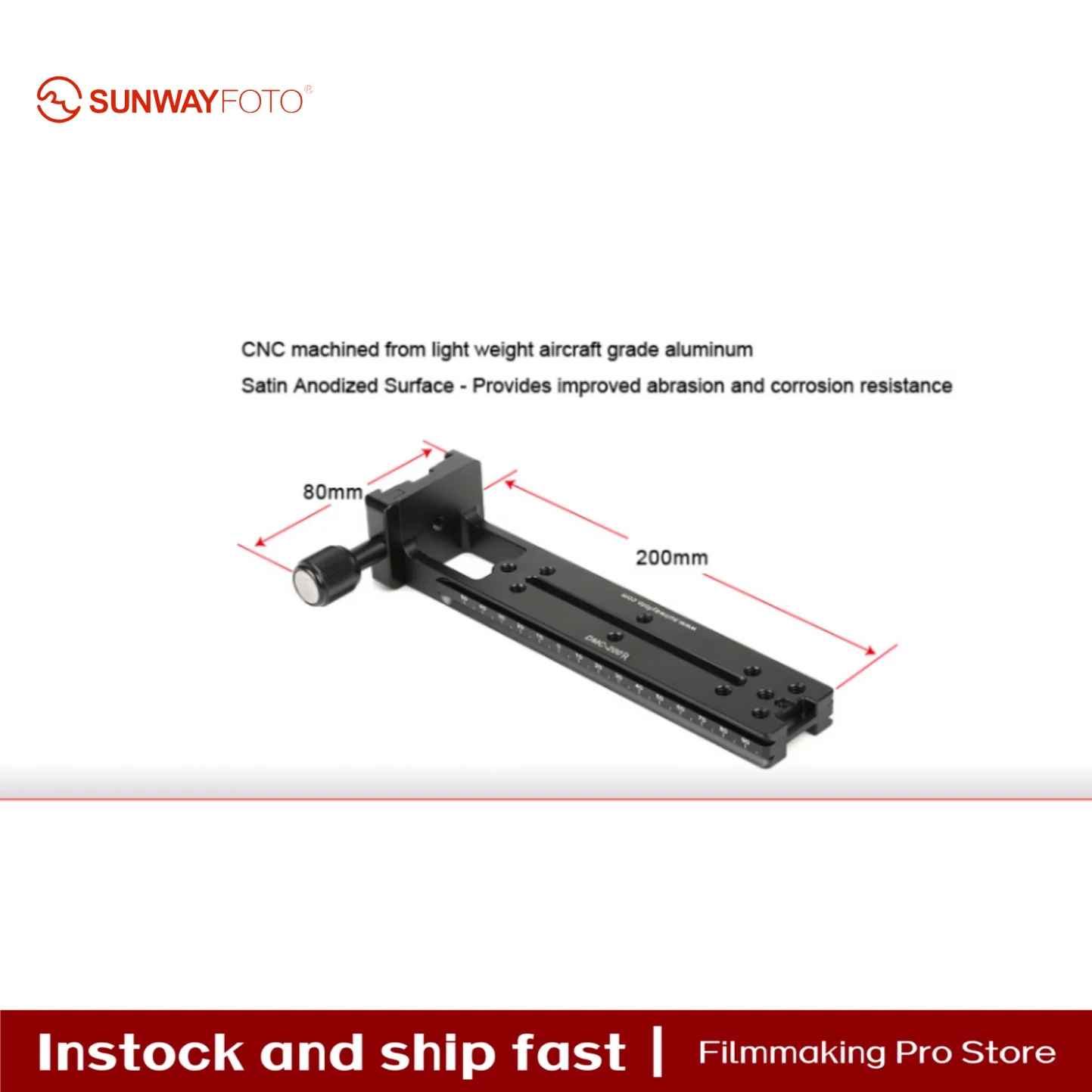 SUNWAYFOTO DMC-200R Tripod Head Quick Release Plate for DSLR Camera Tripod Plate Vertical Rail With Screw-knob Tripod Plate
SUNWAYFOTO DMC-200R Tripod Head Quick Release Plate for DSLR Camera Tripod Plate Vertical Rail With Screw-knob Tripod Plate