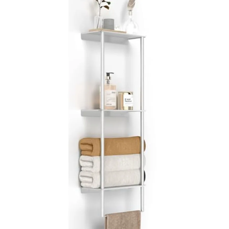 Towel Racks for Bathroom, 3 Tier Towel Rack with Shelf and Towel Bar, Wall Mounted Towel Rack, Towel Storage and Organizer
Towel Racks for Bathroom, 3 Tier Towel Rack with Shelf and Towel Bar, Wall Mounted Towel Rack, Towel Storage and Organizer