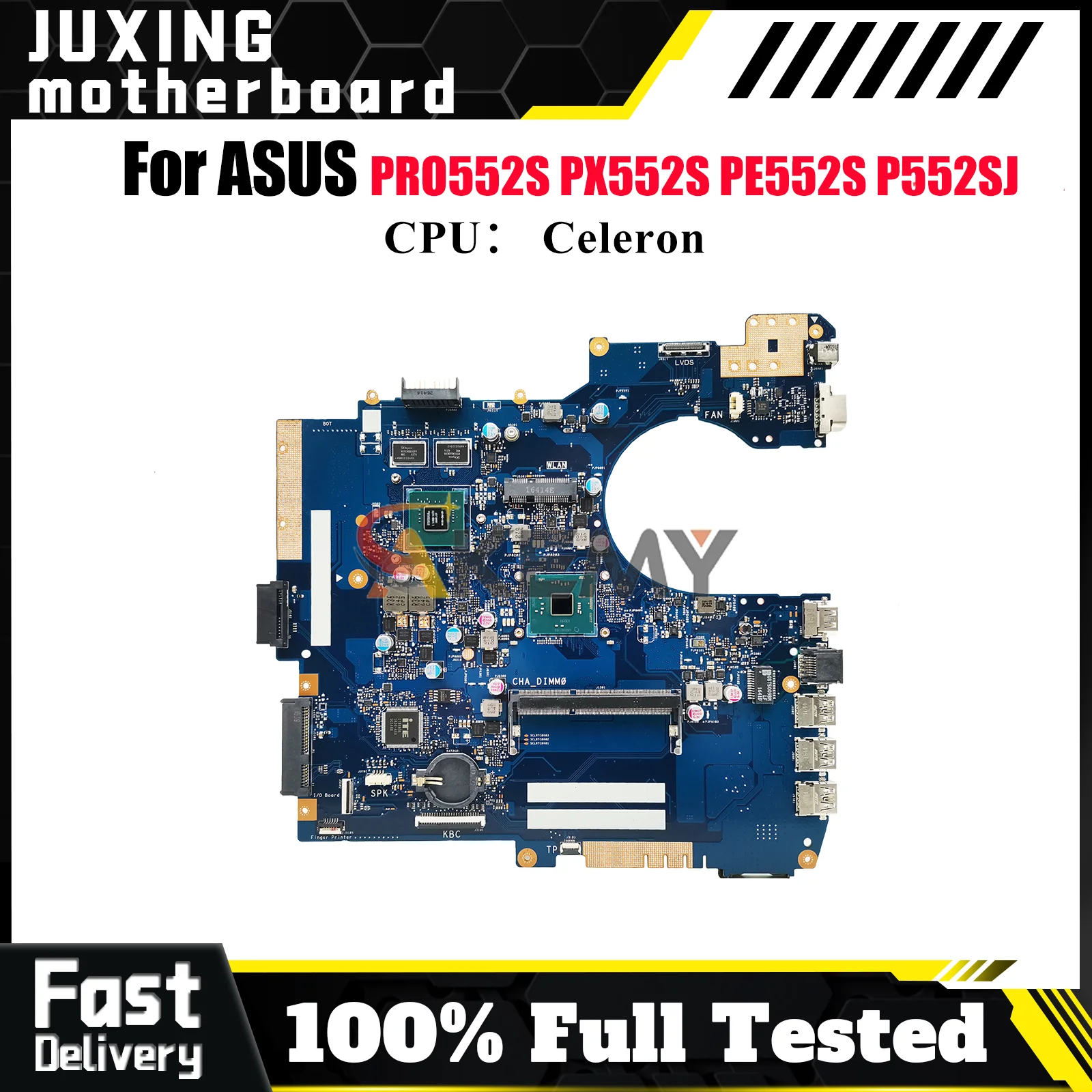 P552SJ Laptop Motherboard For ASUS ProArt PX552S P552SJ PE552S PRO552S P552S Notebook Mainboard With Celeron CPU 105% tests OK
P552SJ Laptop Motherboard For ASUS ProArt PX552S P552SJ PE552S PRO552S P552S Notebook Mainboard With Celeron CPU 105% tests OK