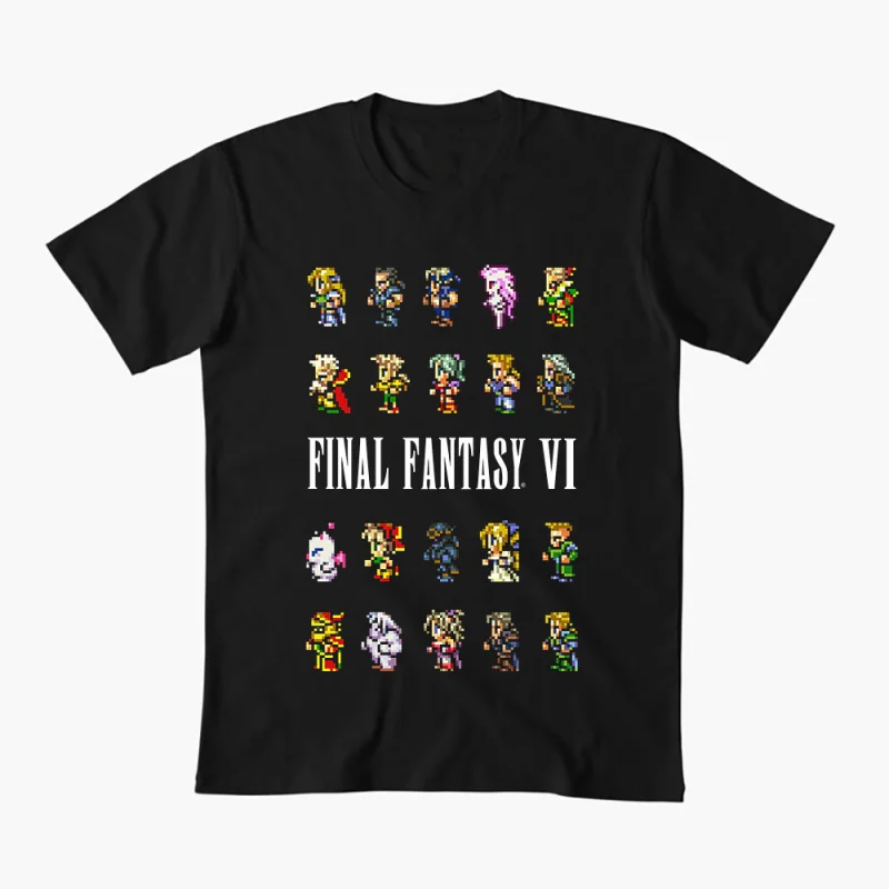 Final Fantasy VI Pixel Art 508 videogame Gift T shirt for RPG gamer 100% cotton Short Sleeve Graphic Clothes All size tops S-6XL
Final Fantasy VI Pixel Art 508 videogame Gift T shirt for RPG gamer 100% cotton Short Sleeve Graphic Clothes All size tops S-6XL