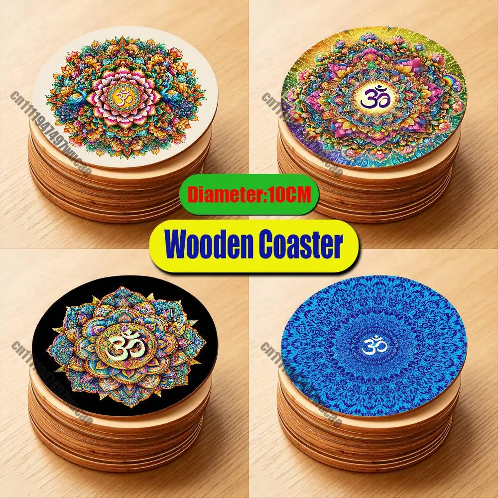 For Yoga Aum Om Mandala wallpaper Coaster Water Coffee Tea Cup Glass Mat Custom Wood Round Wooden Heat Proof
For Yoga Aum Om Mandala wallpaper Coaster Water Coffee Tea Cup Glass Mat Custom Wood Round Wooden Heat Proof