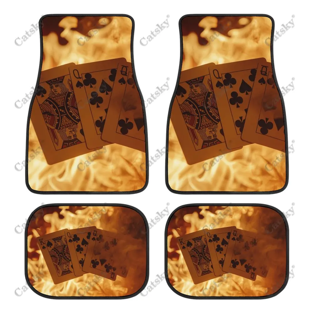 Burning Card Flaming Car Floor Mats 4piece Front Rear Carpet Stain-resistant Complete Set Suitable for SUV Truck Interior Decor
Burning Card Flaming Car Floor Mats 4piece Front Rear Carpet Stain-resistant Complete Set Suitable for SUV Truck Interior Decor