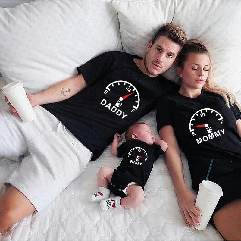 Funny Car Fuel Indicator Design T-Shirt Family Matching Outfits Dad Mom and Kids Short Sleeve Cotton T Shirt Gift
Funny Car Fuel Indicator Design T-Shirt Family Matching Outfits Dad Mom and Kids Short Sleeve Cotton T Shirt Gift