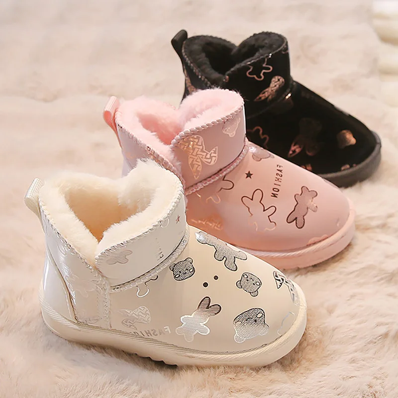 Winter Snow Boots For Children PU Leather Waterproof Boy's Girl's Plush Boots Thick Warm Soft-soled Teenager Kid's Cotton Shoes
Winter Snow Boots For Children PU Leather Waterproof Boy's Girl's Plush Boots Thick Warm Soft-soled Teenager Kid's Cotton Shoes