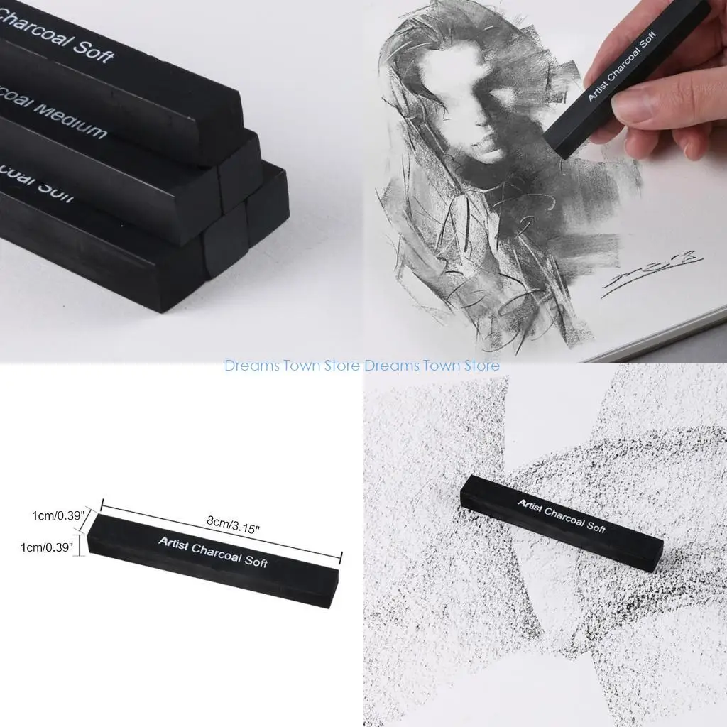 HX6A 6Kit Black Charcoal Sketch Square for Sketching Shading Tool Soft Hard Kid Adult Drawing Art Craft Supplies
HX6A 6Kit Black Charcoal Sketch Square for Sketching Shading Tool Soft Hard Kid Adult Drawing Art Craft Supplies