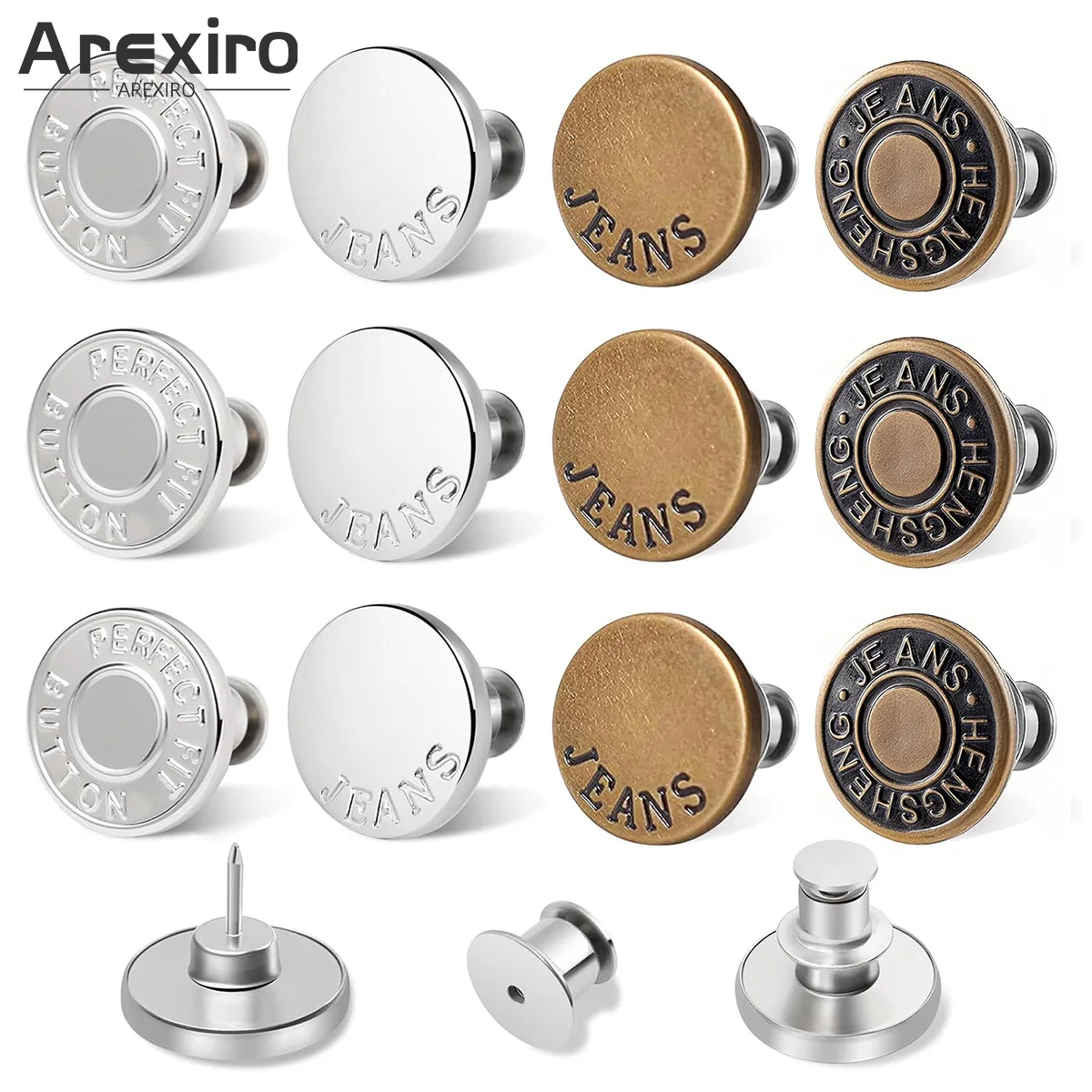 8 sets of 16 Button Clips suitable for Loose Jeans, Seamless Adjustable and Reusable Metal Pants Button Fasteners
8 sets of 16 Button Clips suitable for Loose Jeans, Seamless Adjustable and Reusable Metal Pants Button Fasteners