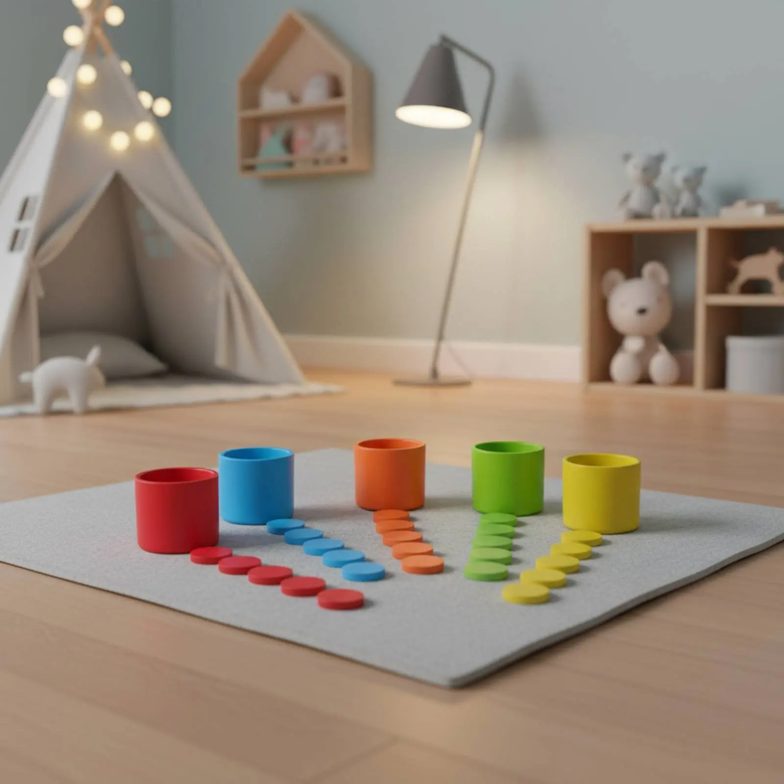 Color Sorting Cups Set Cognitive Development Wooden Color Sorting Set Child Fine Movement Toy Hand-Visual Coordination
Color Sorting Cups Set Cognitive Development Wooden Color Sorting Set Child Fine Movement Toy Hand-Visual Coordination