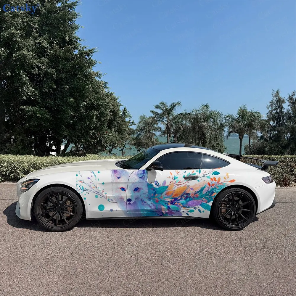 Iridescent Striped Spirit Fox Car Side Wraps, Self-Adhesive PVC Waterproof & Scratch-Resistant Stickers, Car Accessory Gift
Iridescent Striped Spirit Fox Car Side Wraps, Self-Adhesive PVC Waterproof & Scratch-Resistant Stickers, Car Accessory Gift