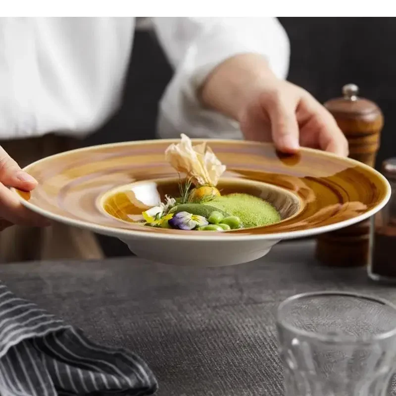 Annual Ring Pattern Ceramic Dinner Plate Thick Soup Pasta Dessert Plates Sushi Specialty Tableware
Annual Ring Pattern Ceramic Dinner Plate Thick Soup Pasta Dessert Plates Sushi Specialty Tableware