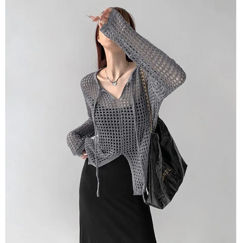 Lazy Style Hollow Knitted Design with A Long Sleeved Top for Women's Spring and Autumn New Style Split Sun Protection Cover
Lazy Style Hollow Knitted Design with A Long Sleeved Top for Women's Spring and Autumn New Style Split Sun Protection Cover