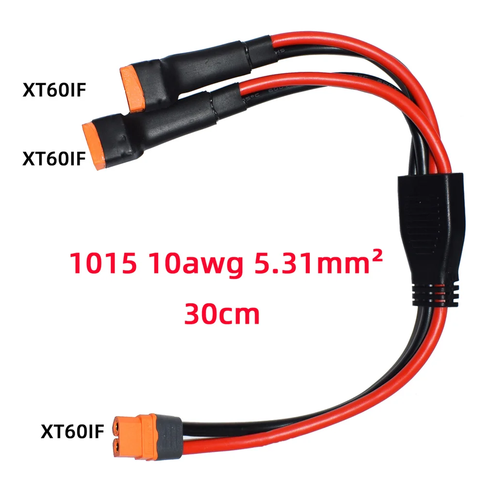 For XT60 Y Splitter Extension Wire 30 cm 1 Female In 2 Male Out Compatible with Solar Panels Power Stations RC Vehicles Drones
For XT60 Y Splitter Extension Wire 30 cm 1 Female In 2 Male Out Compatible with Solar Panels Power Stations RC Vehicles Drones