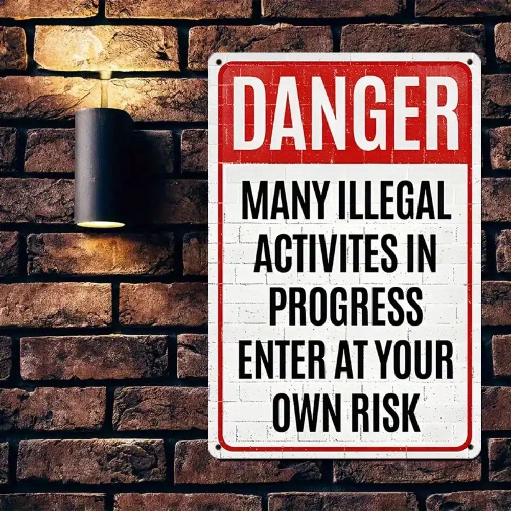 1PC "Illegal Activities In Progress" Danger Tin Sign - Humorous Warning For Private Spaces & Gardens, 8x12in/20x30cm
1PC "Illegal Activities In Progress" Danger Tin Sign - Humorous Warning For Private Spaces & Gardens, 8x12in/20x30cm
