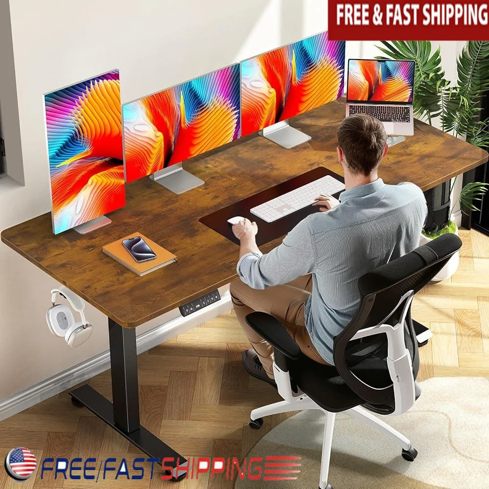 Electric Standing Desk Height Adjustable Sit Stand Wood Desktop Ergonomic Home Office Computer Table Cable Management Memory
Electric Standing Desk Height Adjustable Sit Stand Wood Desktop Ergonomic Home Office Computer Table Cable Management Memory