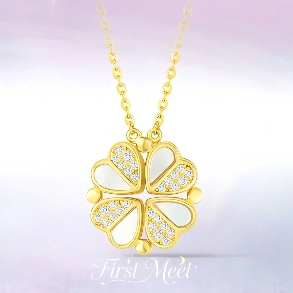 1 Piece Of Women's Silver Magnetic Four-Leaf Clover Heart-Shaped Jewelry, Fully S925 Silver-Plated, With Diamond And Shell Inlays, Low-Allergenic And Deformable Lucky Necklace, With Built-In Magnets, Is An Ideal Gift For Women And Wives On Mother's Day, V
1 Piece Of Women's Silver Magnetic Four-Leaf Clover Heart-Shaped Jewelry, Fully S925 Silver-Plated, With Diamond And Shell Inlays, Low-Allergenic And Deformable Lucky Necklace, With Built-In Magnets, Is An Ideal Gift For Women And Wives On Mother's Day, V