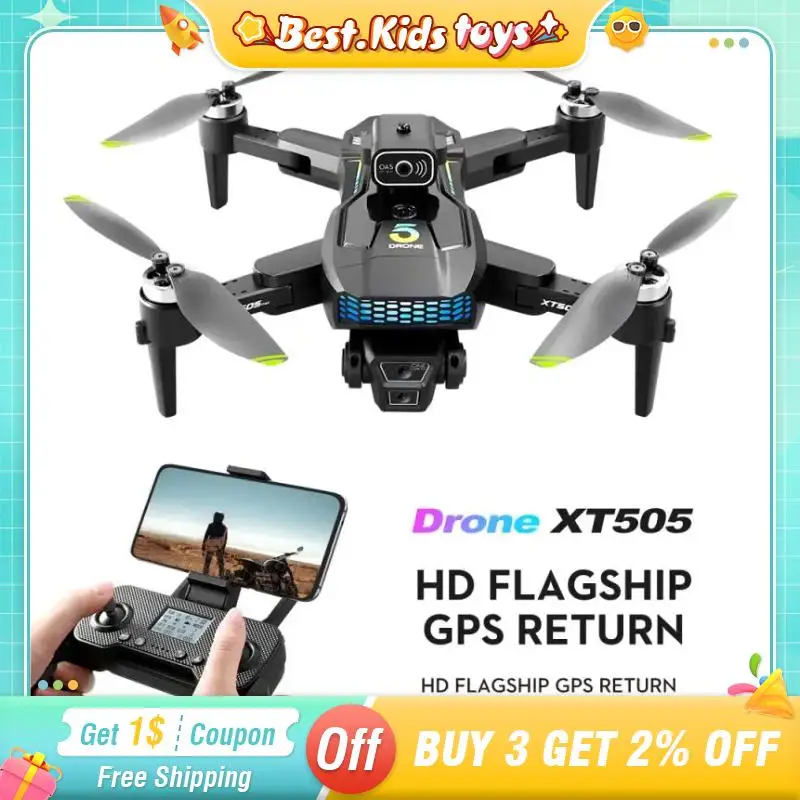 XT505 RC 4K HD Drone 5G GPS Obstacle Avoidance Folding Aerial Gesture Photography Brushless 1.2KM Kids Toys Boys Quadcopter
XT505 RC 4K HD Drone 5G GPS Obstacle Avoidance Folding Aerial Gesture Photography Brushless 1.2KM Kids Toys Boys Quadcopter