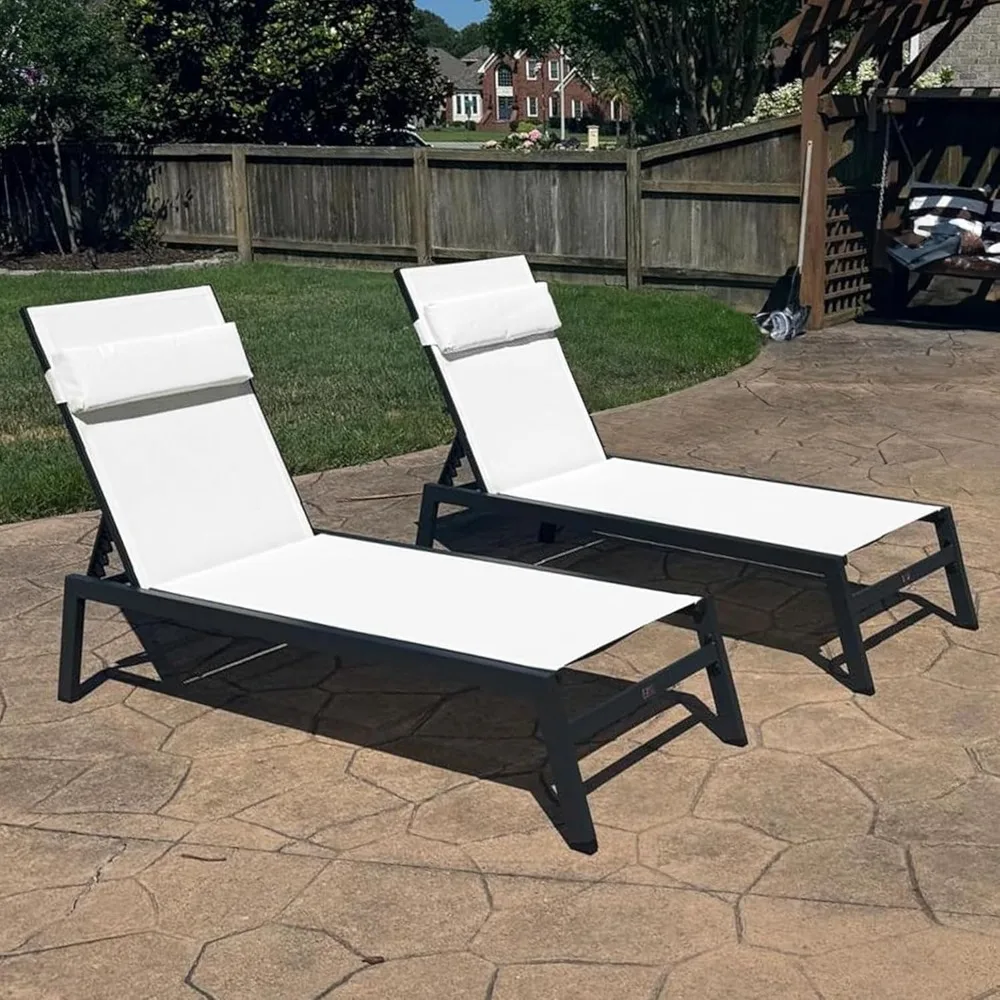 Lounge Chair Set for Outside Aluminum Patio Recliner with Side Table and Pillow Beach Sunbathing Tanning Chairs Pool Chaise Lou
Lounge Chair Set for Outside Aluminum Patio Recliner with Side Table and Pillow Beach Sunbathing Tanning Chairs Pool Chaise Lou