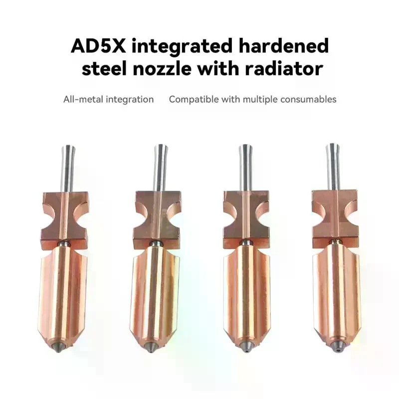 Nozzle For Flashforge AD5X New Version Upgraded Bimetallic Hardened Steel Nozzles 0.2/0.4/0.6/0.8mm 3D Printer Replacement Parts
Nozzle For Flashforge AD5X New Version Upgraded Bimetallic Hardened Steel Nozzles 0.2/0.4/0.6/0.8mm 3D Printer Replacement Parts