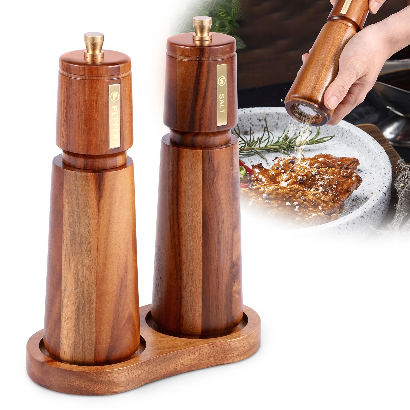 Manual pepper grinder set Adjustable grinding thickness Multi functional kitchen seasoning tool for various usage scenarios
Manual pepper grinder set Adjustable grinding thickness Multi functional kitchen seasoning tool for various usage scenarios